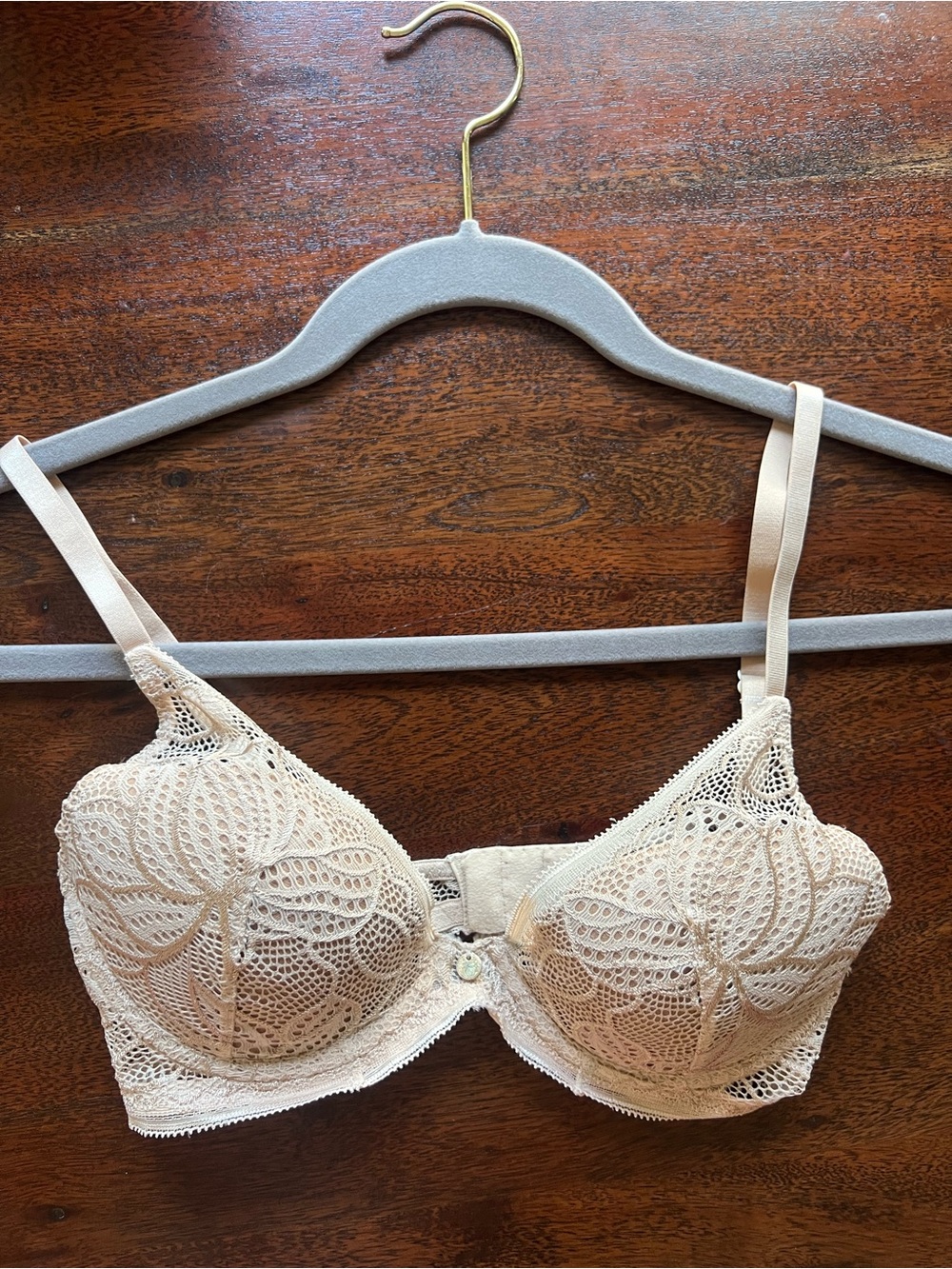 Natori Lined Lace Underwire Bra - Light nude